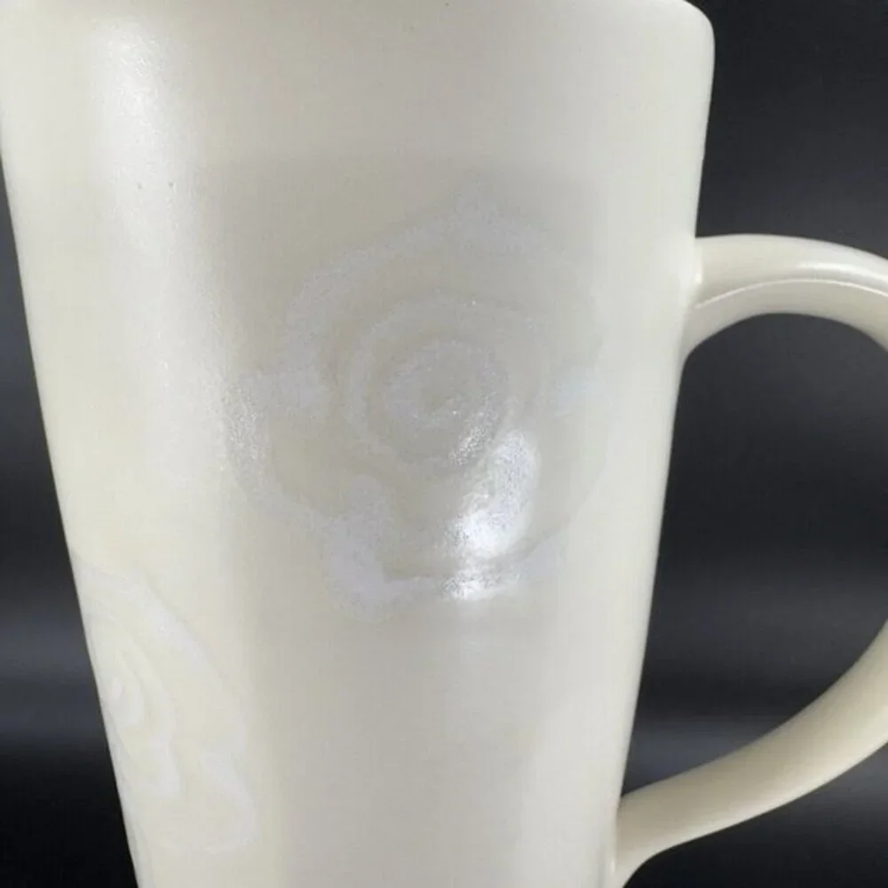 Faria and Bento‎ The White Rose Collection Tall Pitcher Carafe Ceramic Portugal